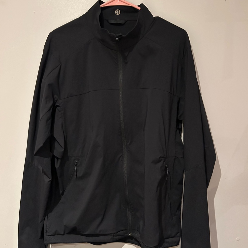 Lululemon Men’s Running Jacket Black Surge Lightweight Venting Zip Size M